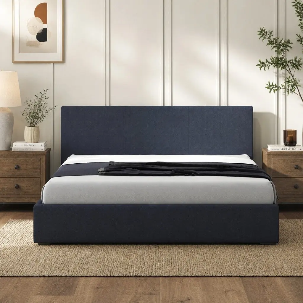 Gas Lift Bed Frame with Headboard King Single Storage Platform Modern Bedroom