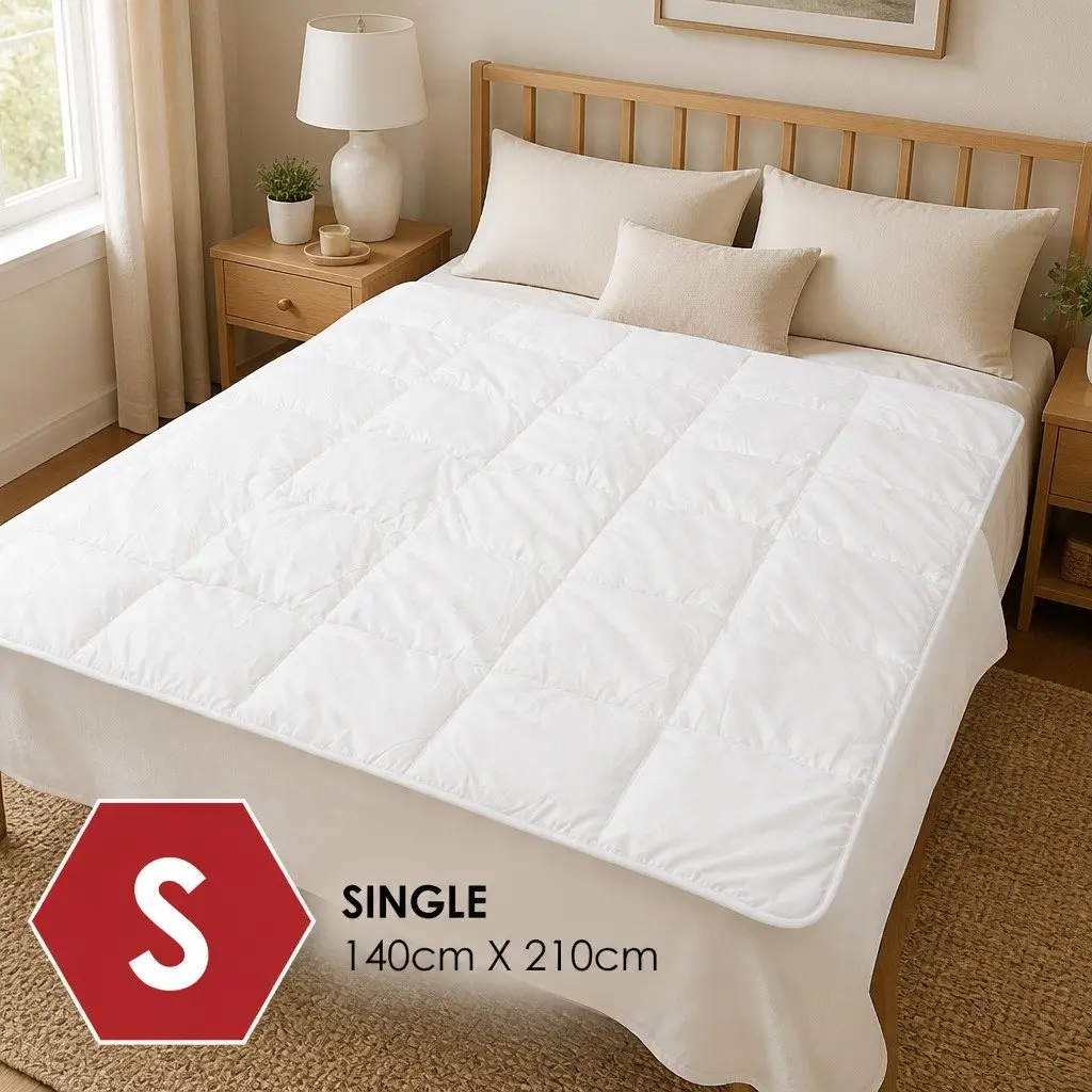 Single Quilt for Bedroom 140cm x 210cm Lightweight Breathable Anti-bacterial 260GSM Silk Touch