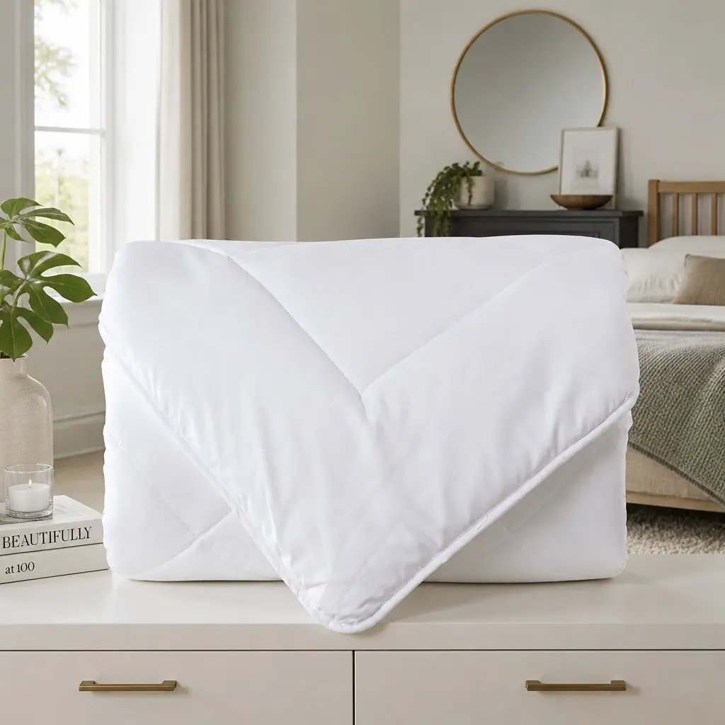 Single Quilt for Bedroom 140cm x 210cm Lightweight Breathable Anti-bacterial 260GSM Silk Touch