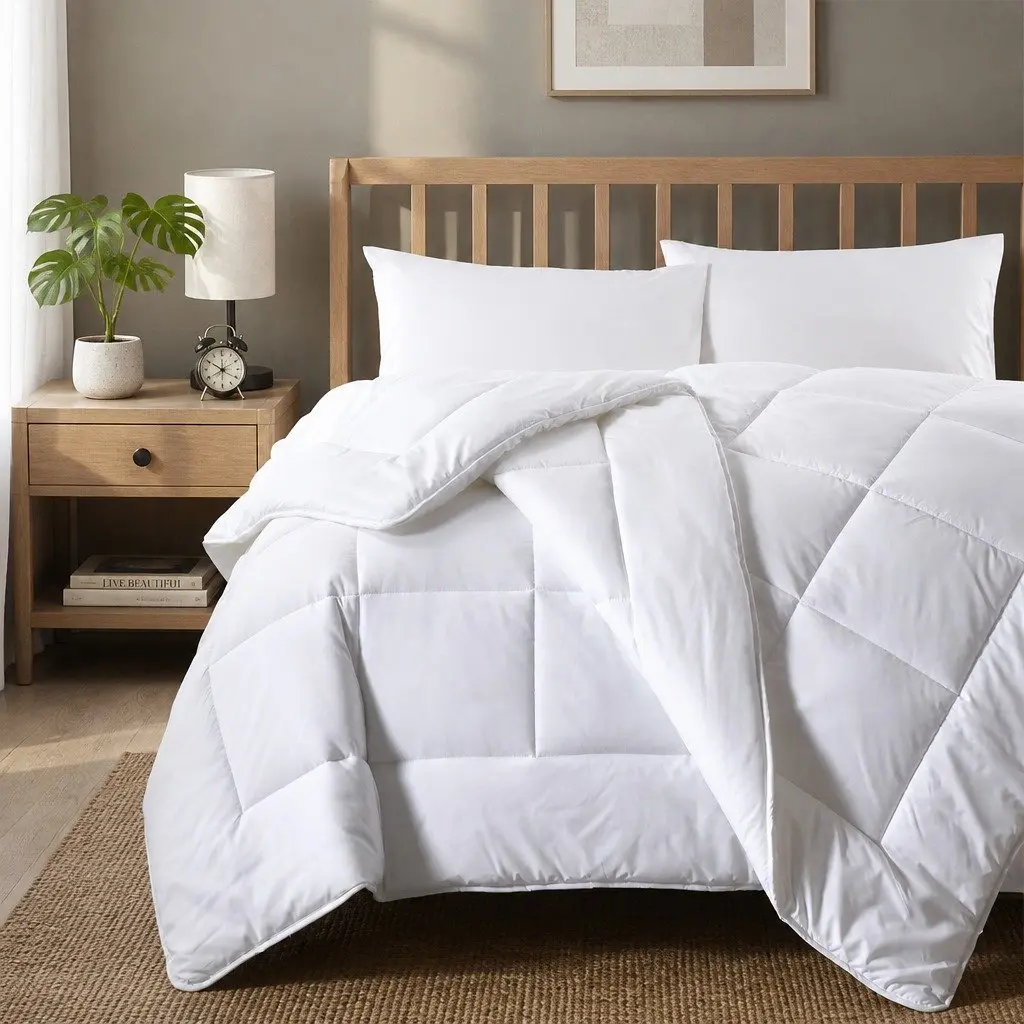 Single Quilt for Bedroom 140cm x 210cm Lightweight Breathable Anti-bacterial 260GSM Silk Touch