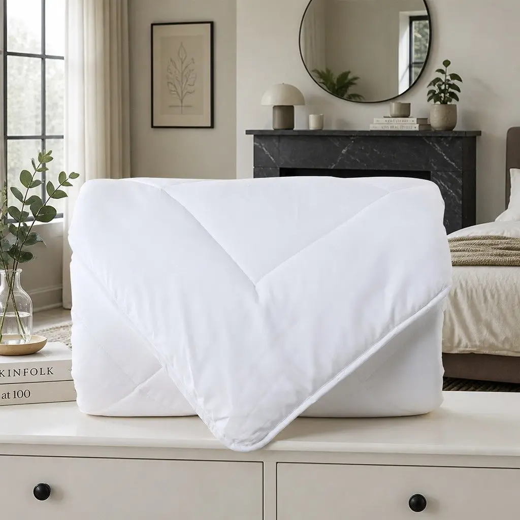 Double Quilt 260GSM Eco-Silk Touch Lightweight Breathable Bedding Comforter