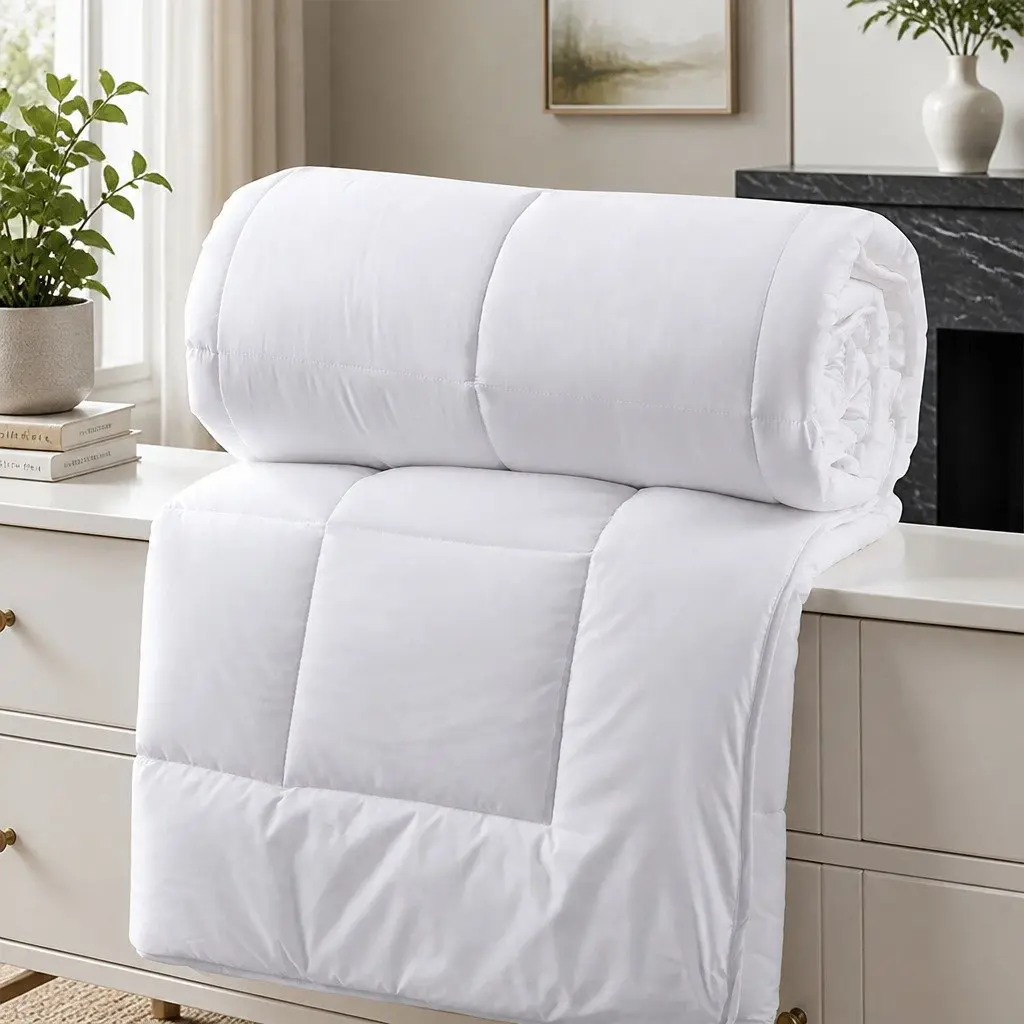 Double Quilt 260GSM Eco-Silk Touch Lightweight Breathable Bedding Comforter