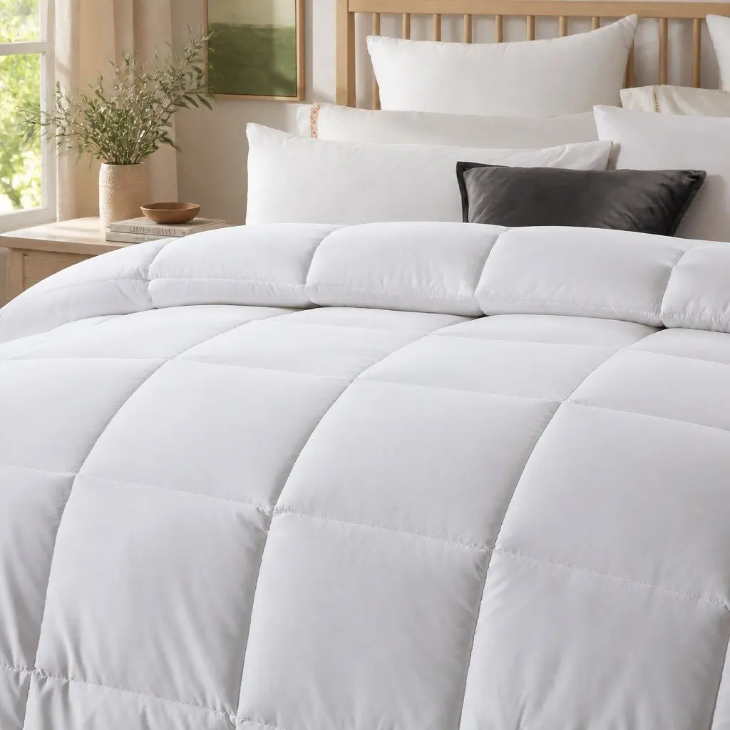 Double Quilt 260GSM Eco-Silk Touch Lightweight Breathable Bedding Comforter