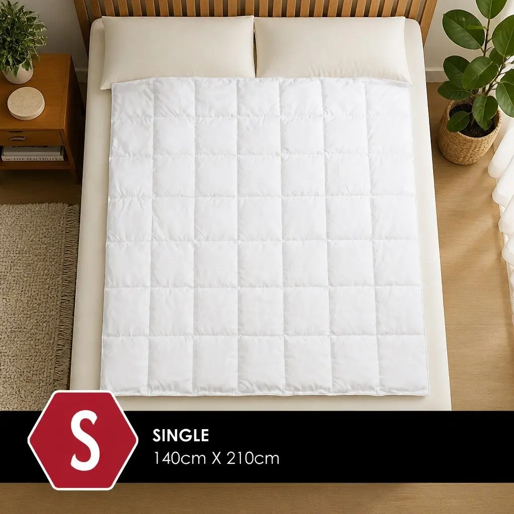 Bamboo Blend Quilt Single 250GSM Moisture Wicking Breathable Lightweight Doona 140cm x 210cm