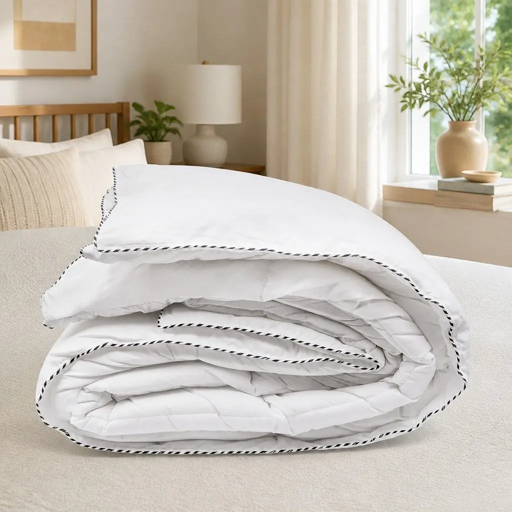 Bamboo Blend Quilt Single 250GSM Moisture Wicking Breathable Lightweight Doona 140cm x 210cm