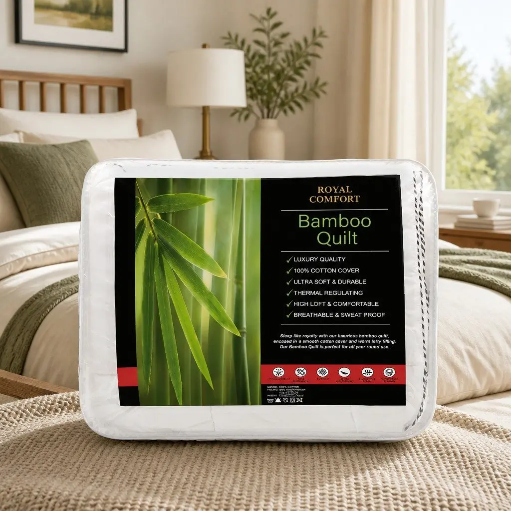 Bamboo Blend Quilt King Size Breathable Lightweight Doona Bedding