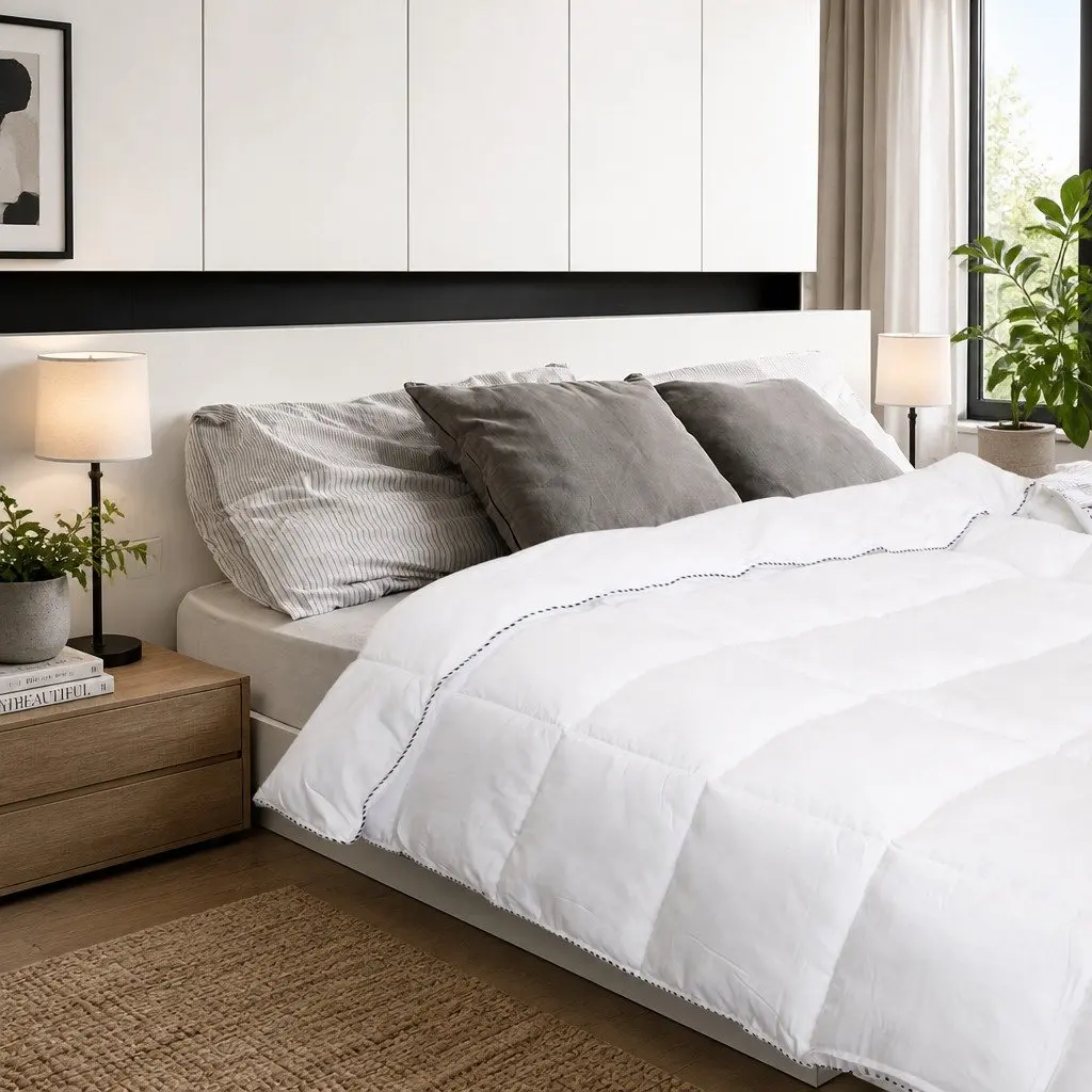 Bamboo Blend Quilt King Size Breathable Lightweight Doona Bedding