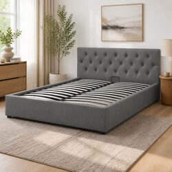 Gas Lift Bed Frame King Single: 216cm L x 116cm W
