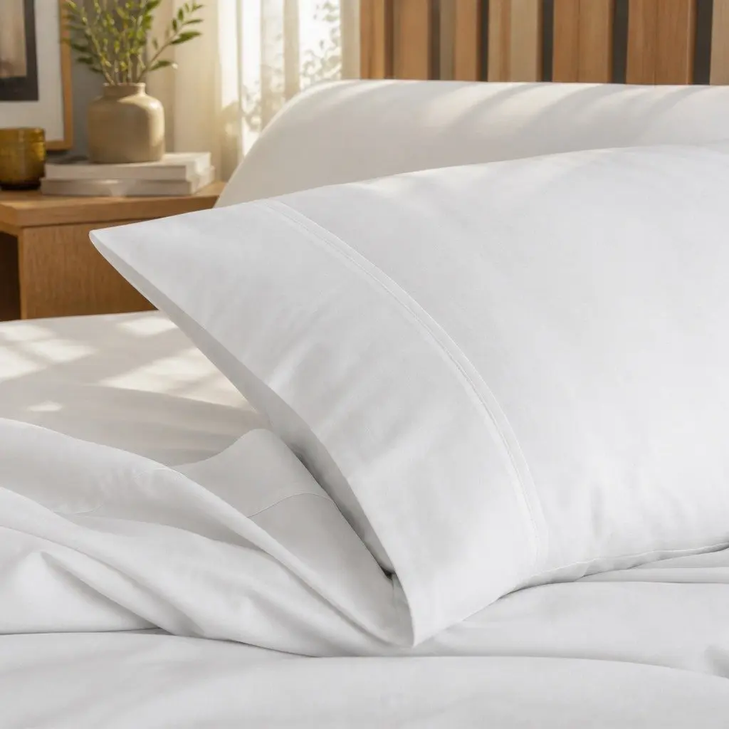 Queen Bamboo Cotton Sheet Set 1000TC Flat Fitted Pillowcases Cool Grey Bedroom