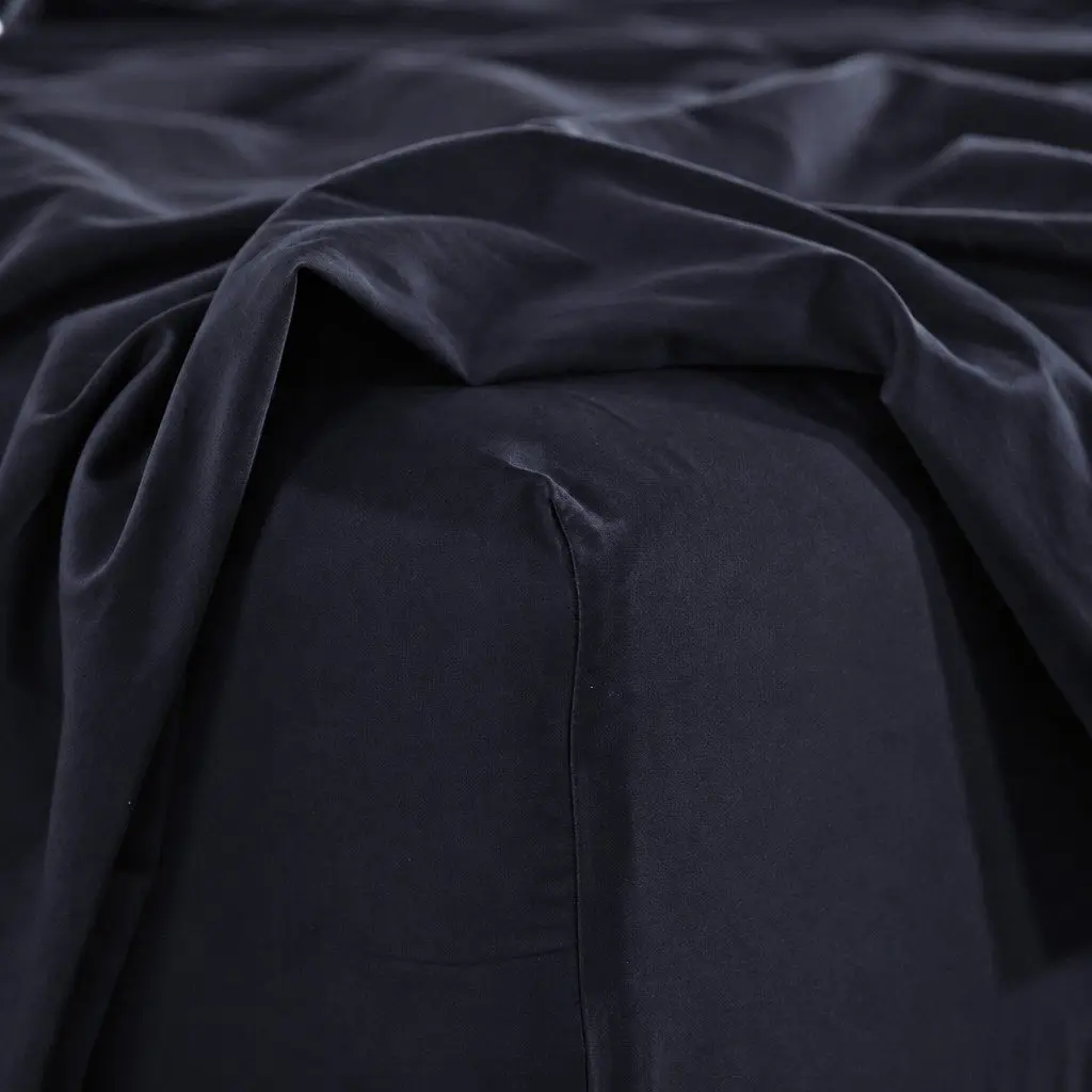 Queen Charcoal Sheet Set 1000TC Bamboo Cotton Blend Soft Feel Hypoallergenic