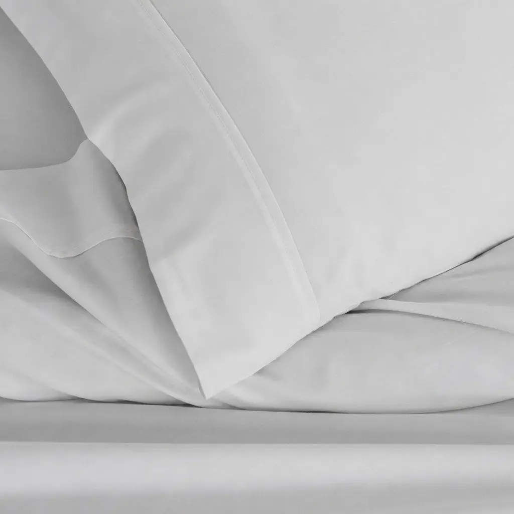 Bamboo Cotton Sheet Set for Bedroom 1000TC Cool Grey 4 Piece