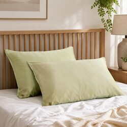 Mulberry Silk Pillowcase Set 51x76cm Sage – Hypoallergenic