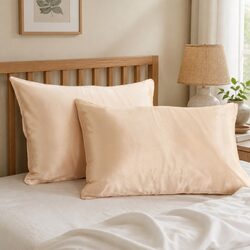 Specifications for Champagne Pink Mulberry Silk Pillowcases 51x76cm