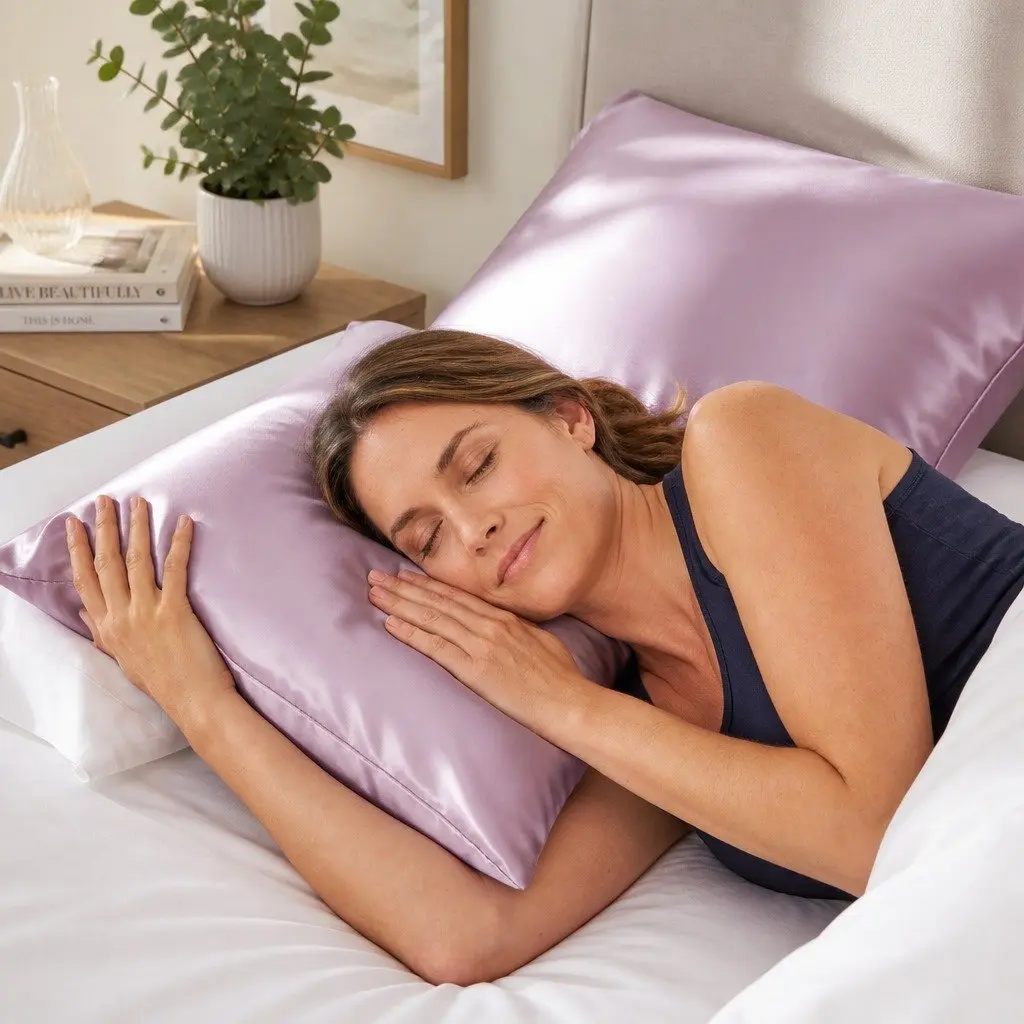 Mulberry Silk Pillowcase Twin Pack Bedroom 51x76cm Hypoallergenic Breathable