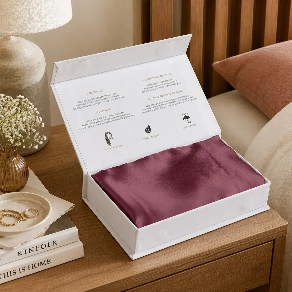 Mulberry Silk Pillowcase Twin Pack Bedroom 51x76cm Hypoallergenic Sleep Luxury Bedding