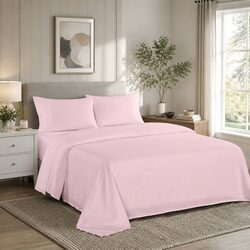 King Sheet Set 1200TC Ultrasoft 4 Piece Bedding Satin Microfibre Deep Pocket