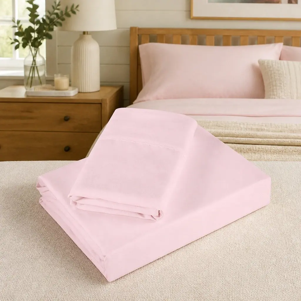 1200TC King Sheet Set in Soft Pink