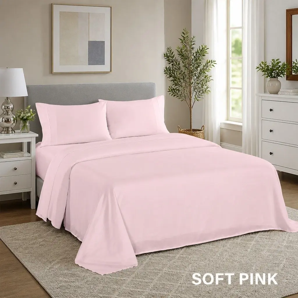 1200TC King Sheet Set in Soft Pink