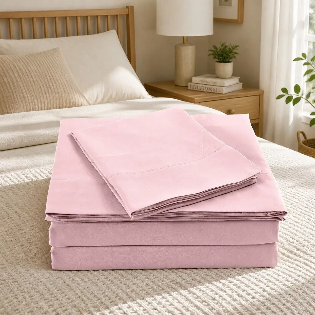 Bamboo Blended Sheet Set Queen Size Bubble Bath Soft Comfort Bedding Pillowcases