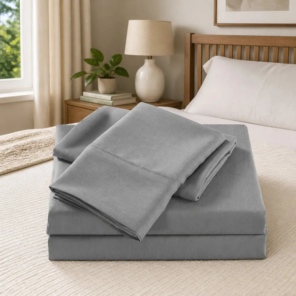Single Bed Bamboo Cooling Sheet Set 2000TC