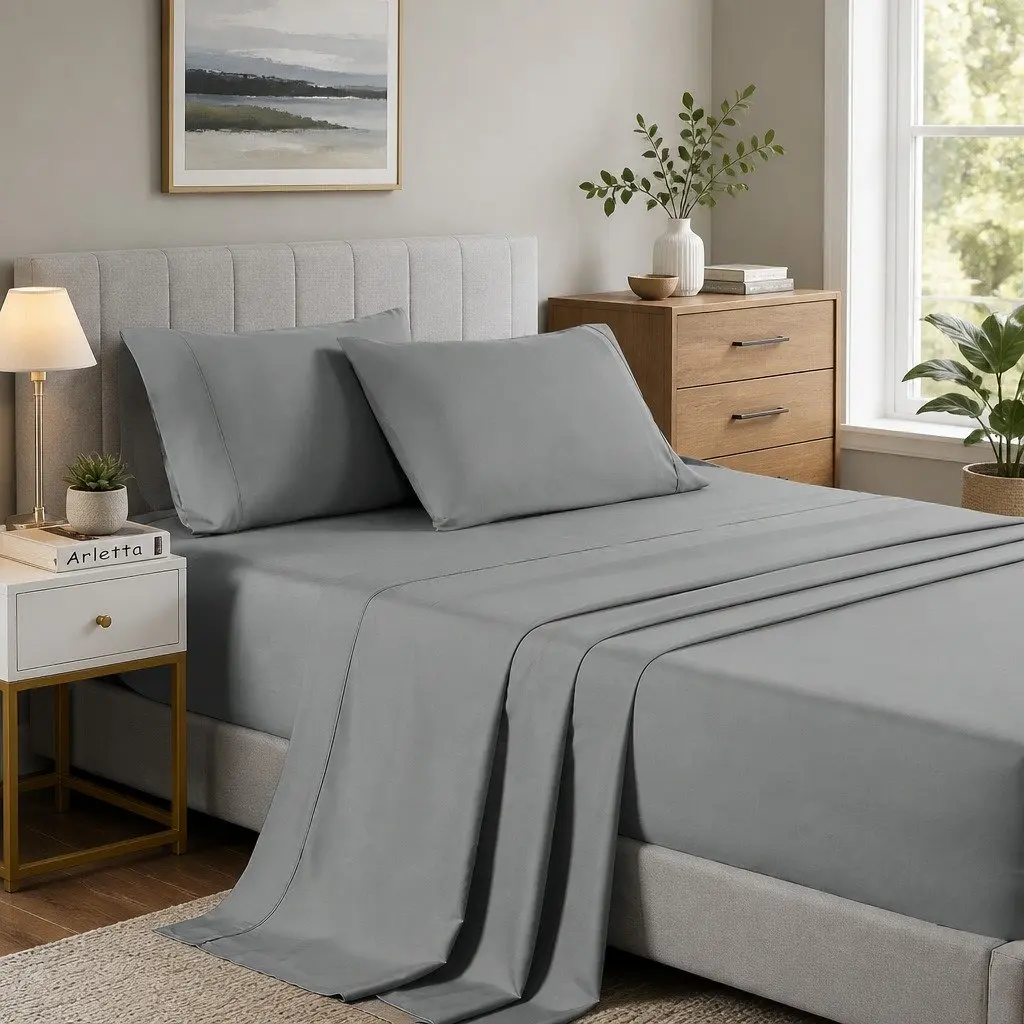 Single Bed Bamboo Cooling Sheet Set 2000TC
