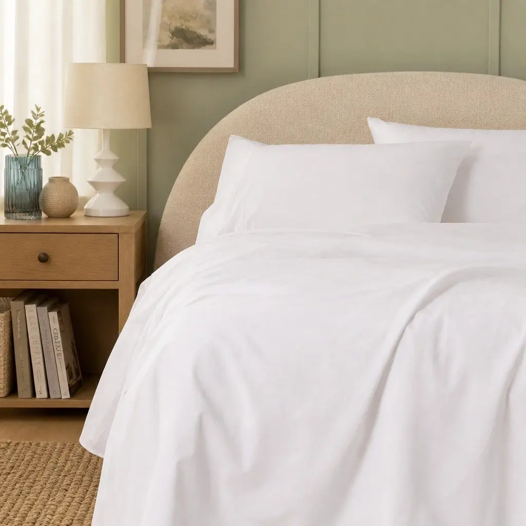 King Cotton Sheet Set Bedroom King Size Vintage Washed Pure Cotton Soft Breathable
