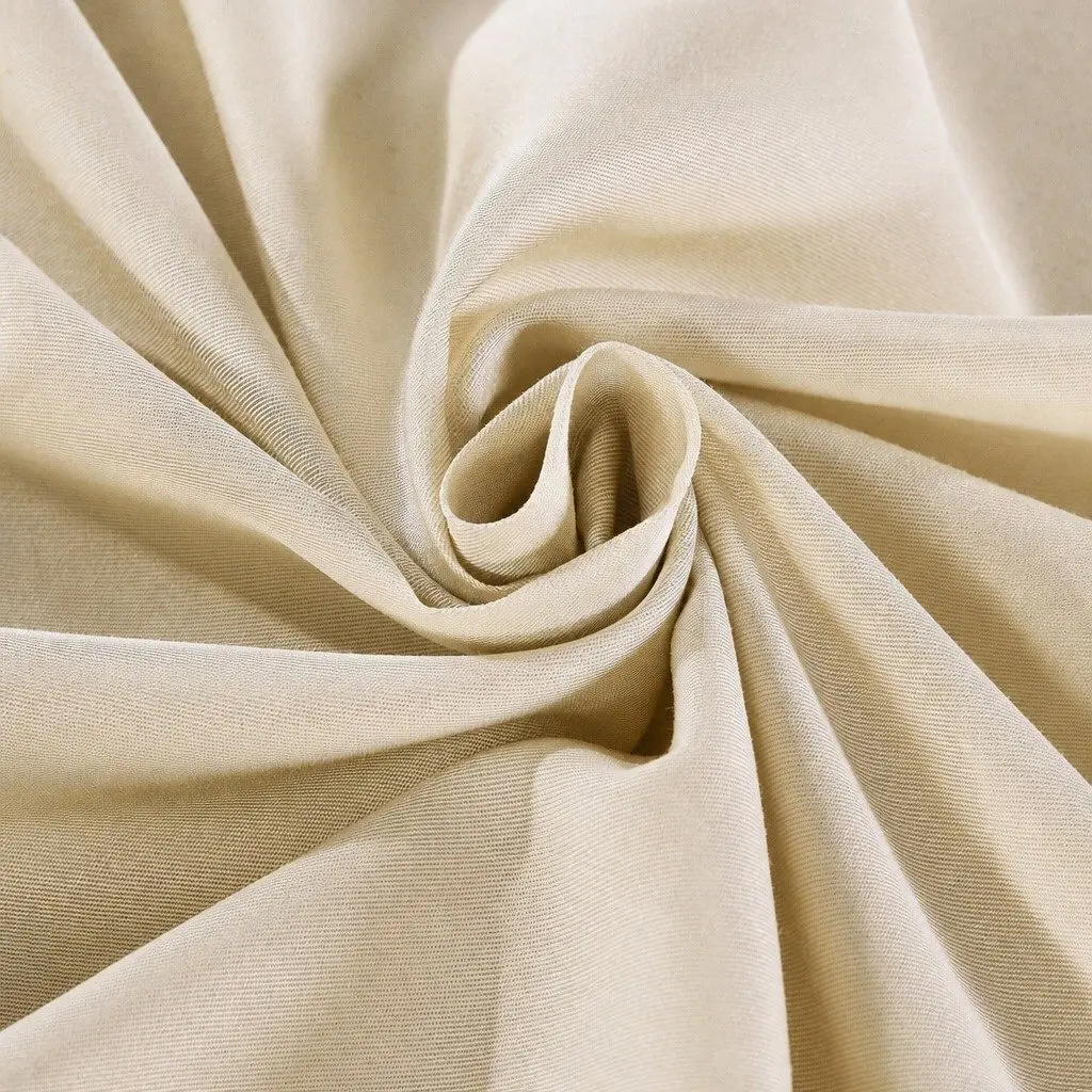 Bamboo Blend Sheet Set Double Bed 1000TC Fitted Flat Pillowcases Dark Ivory