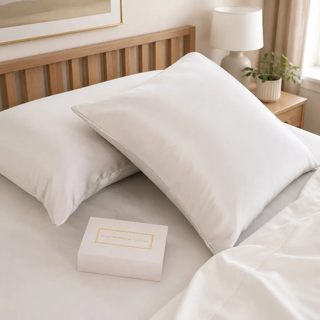 Twin Pack Mulberry Silk Pillowcases 51x76cm