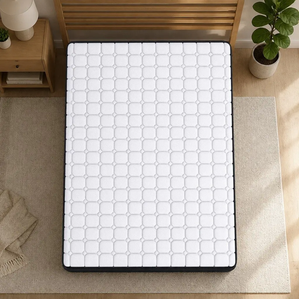 Queen Pocket Spring Mattress Medium-Firm 5-Zone Hybrid Foam Support Bed