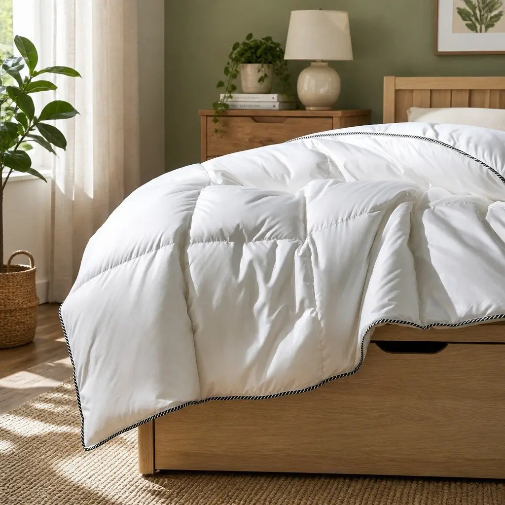 Bamboo Quilt Single 350GSM Lightweight Doona Bedding Sateen Cover