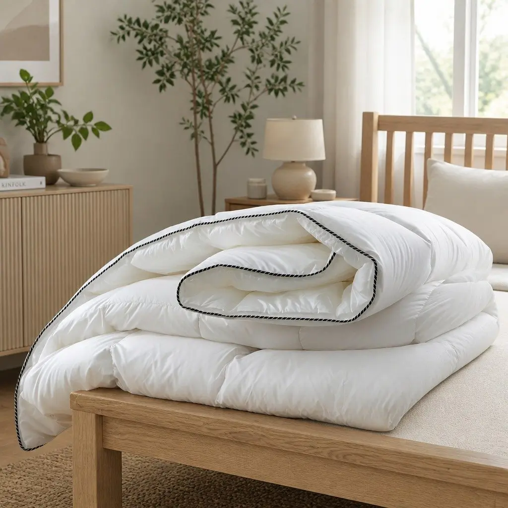 Bamboo Quilt Single 350GSM Lightweight Doona Bedding Sateen Cover