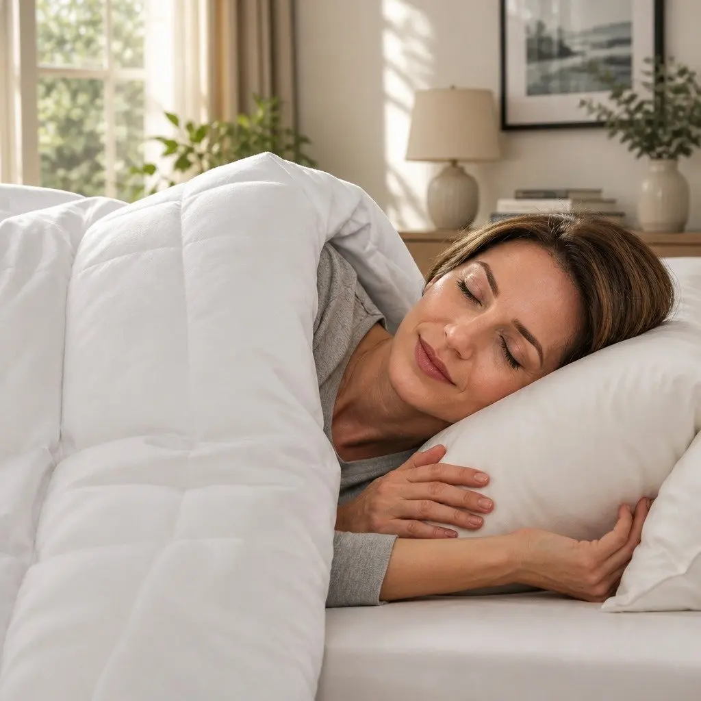Super King Bamboo Quilt 350GSM All-Seasons Bedding Sateen Weave Breathable