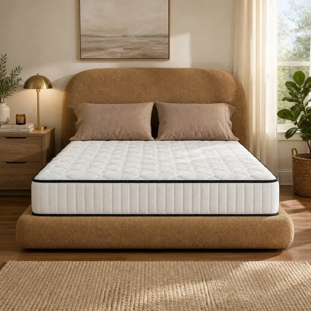 Single Mattress Bonnell Spring 5-Zone Medium-Firm Pressure Relief Support Foam