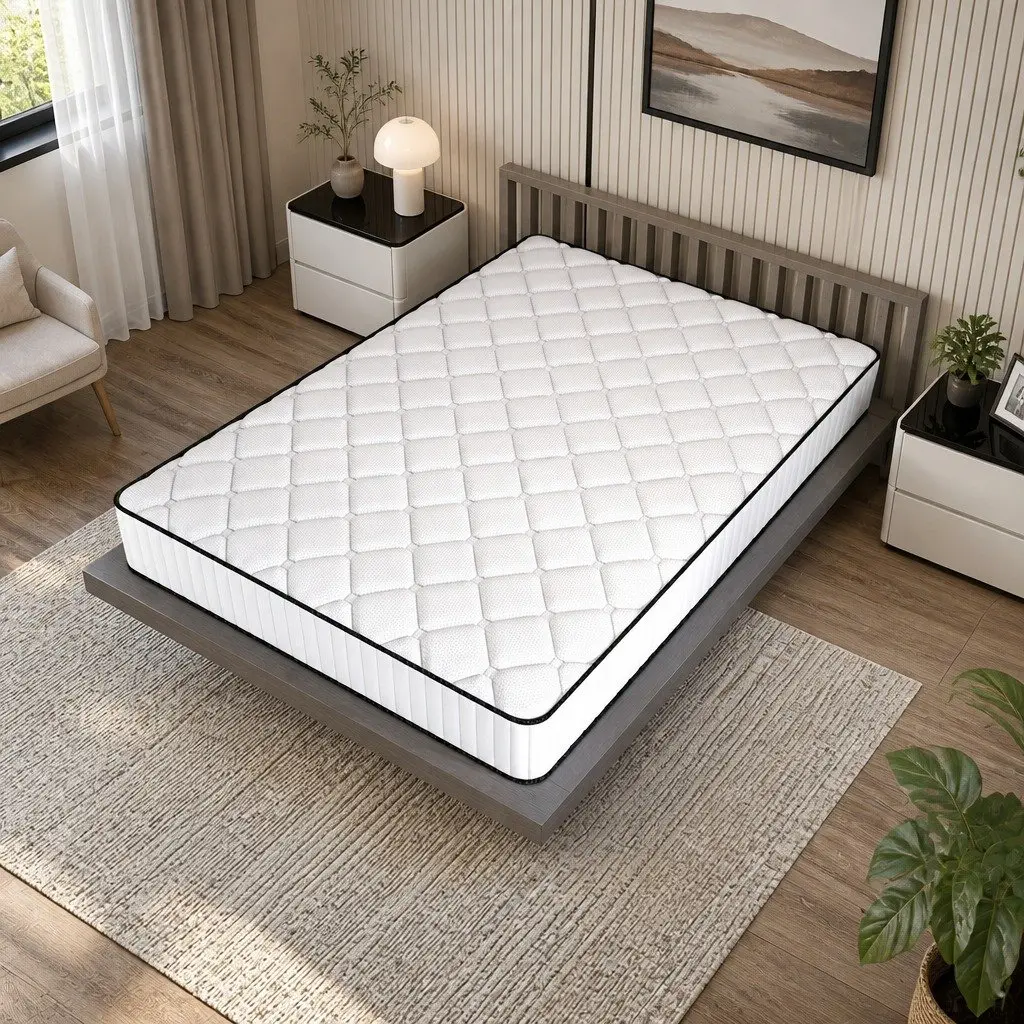 Single Mattress Bonnell Spring 5-Zone Medium-Firm Pressure Relief Support Foam