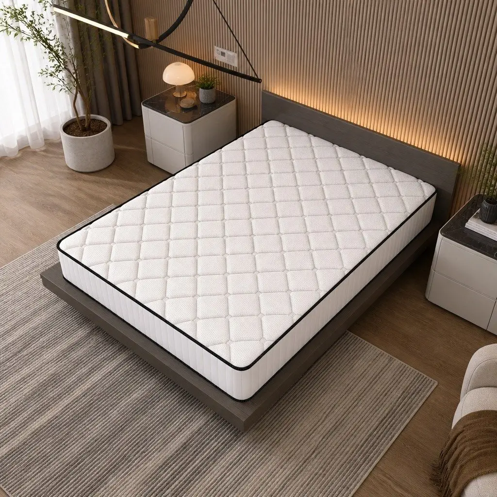 King Mattress for Bedroom 183cm 21cm Depth 5-Zone Pressure Relief Foam Support Bonnell Spring Construction