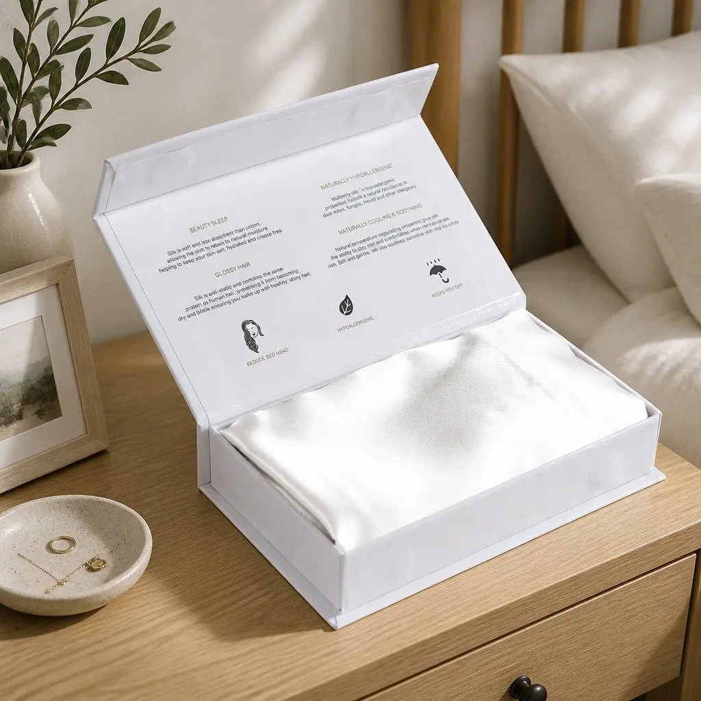 Silk Pillowcase for Bedding 51cm x 76cm Mulberry Luxury Sleep Hair Skin Care