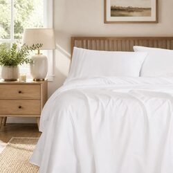 1000TC Bamboo Cotton Sheet Set King Size Bed Sheets Pillowcases Flat Fitted