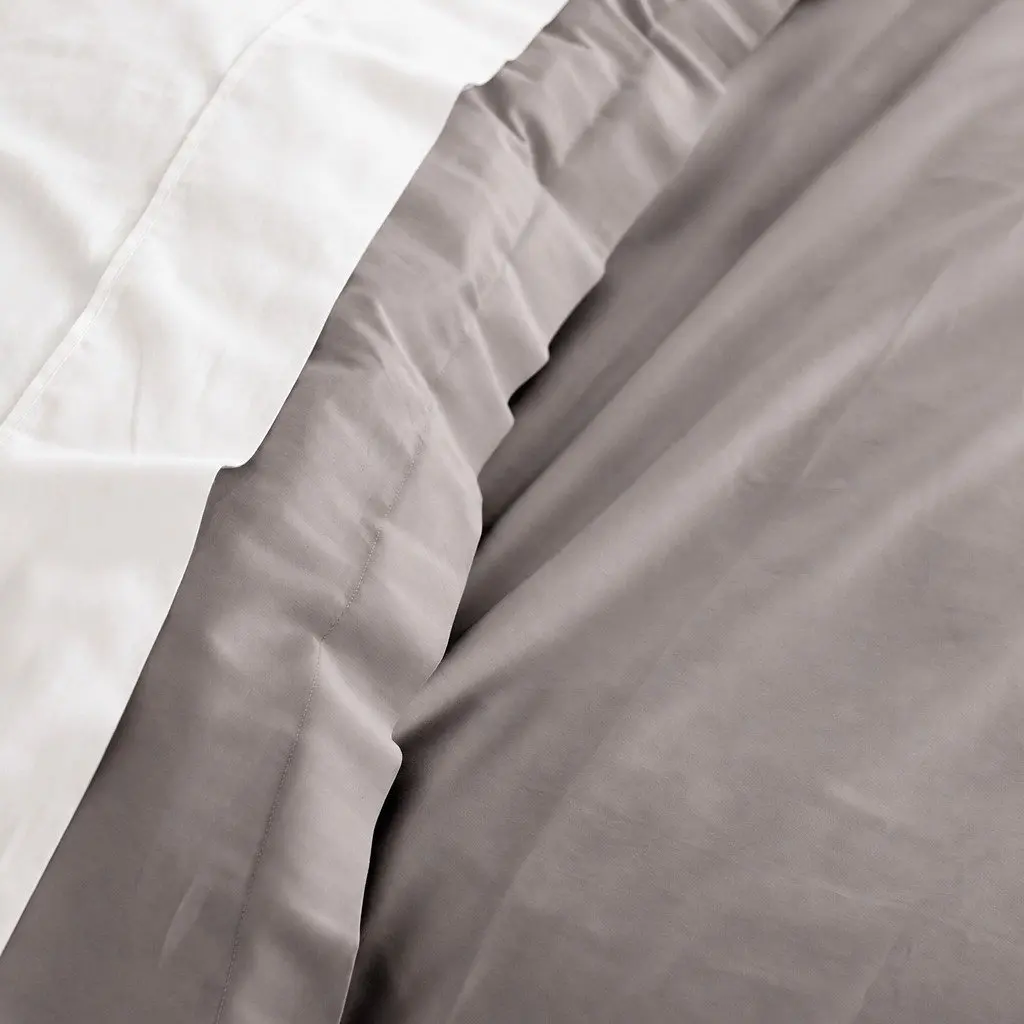 King Quilt Cover Set for Bedroom 1000TC Bamboo Cotton Grey