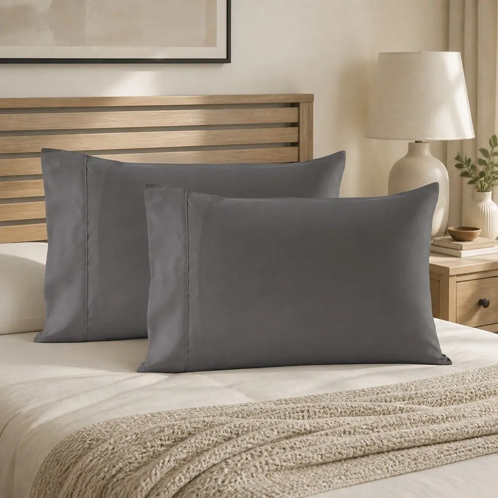 4 Piece Sheet Set Double Bed 1200TC Ultrasoft Satin Weave Flat Fitted