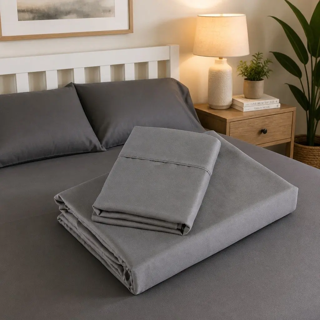King Size Sheet Set for Bedding 1200TC Satin Weave 4 Piece