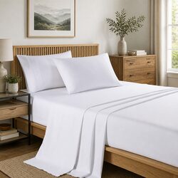 Bamboo Cooling Sheet Set King 2000TC Satin Smooth Breathable Moisture-Wicking