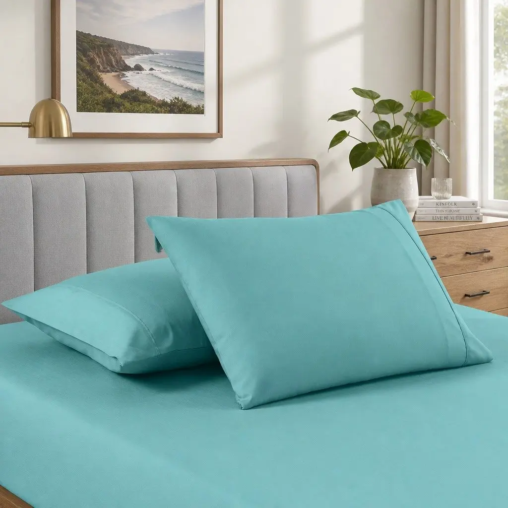 King Bamboo Sheet Set Aqua 2000 Thread Count