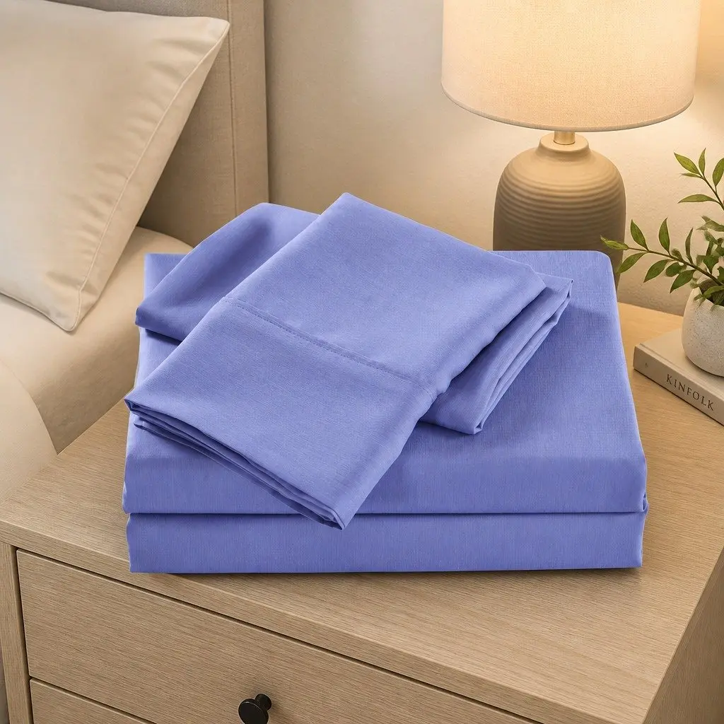 Bamboo Cooling Sheet Set King 2000TC Satin Soft Breathable Moisture-Wicking Bed