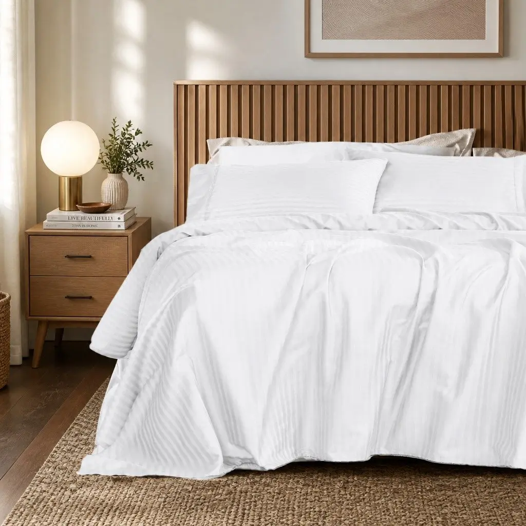 1200 Thread Count Queen Sheet Set in White