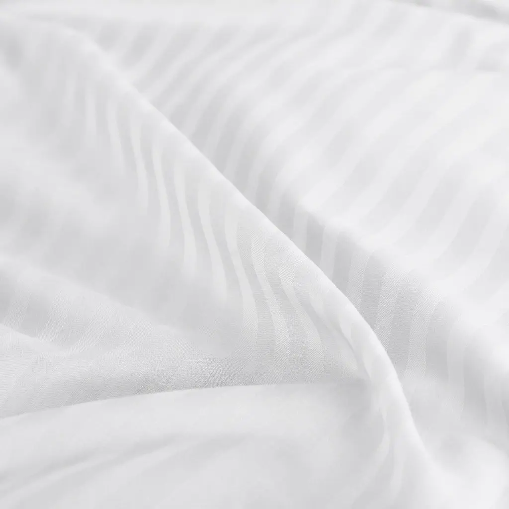 Sheet Set King Damask Stripe 1200 Thread Count Cotton Blend Sateen Bedding