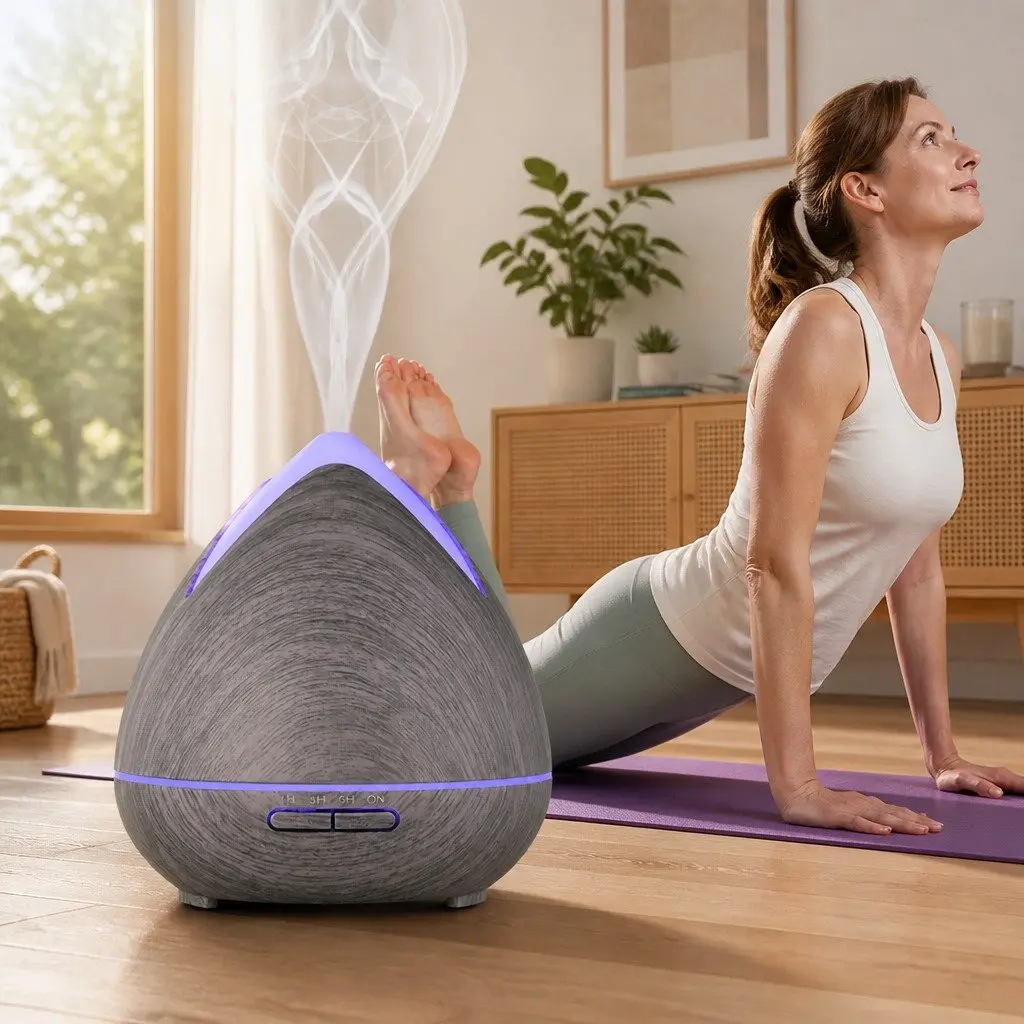 Ultrasonic Diffuser Aromatherapy 400ml for Home Bedroom with 7 LED Mood Lights