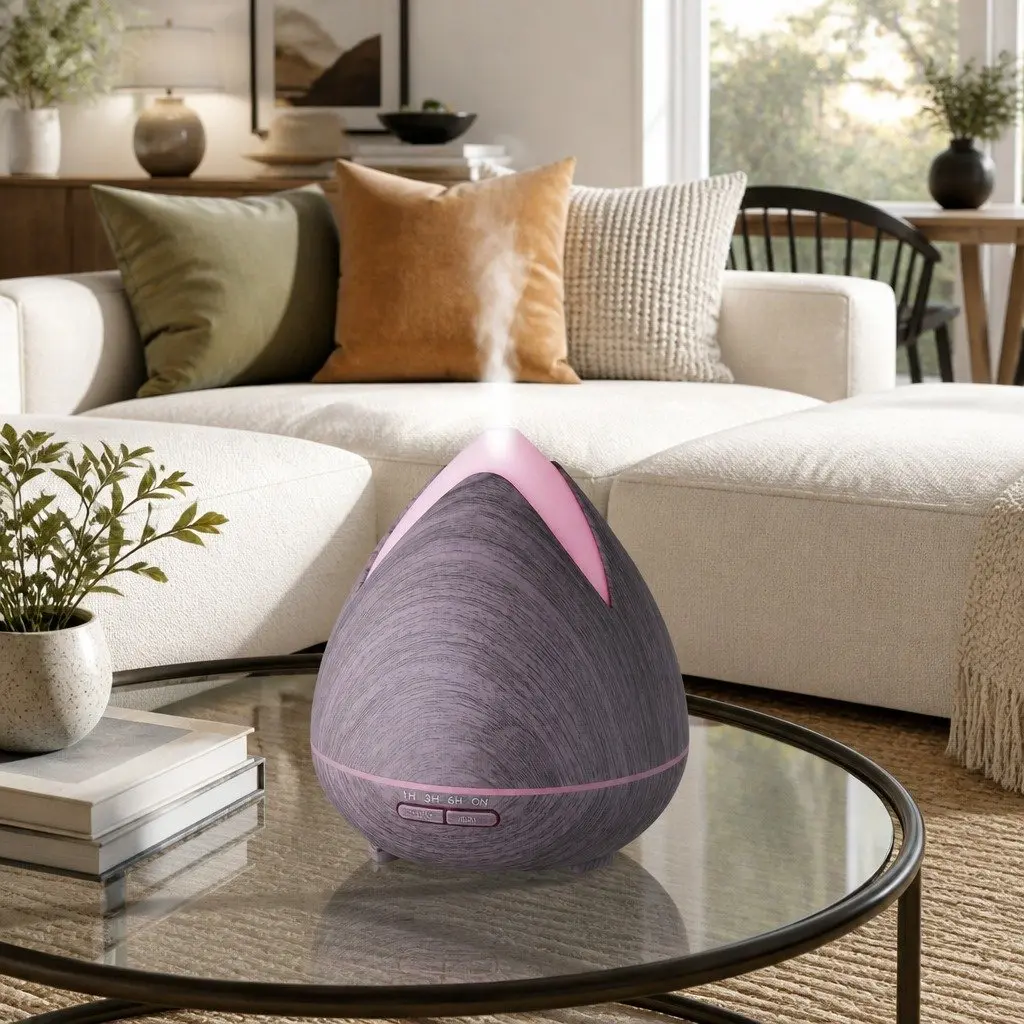 Ultrasonic Diffuser Aromatherapy 400ml for Home Bedroom with 7 LED Mood Lights