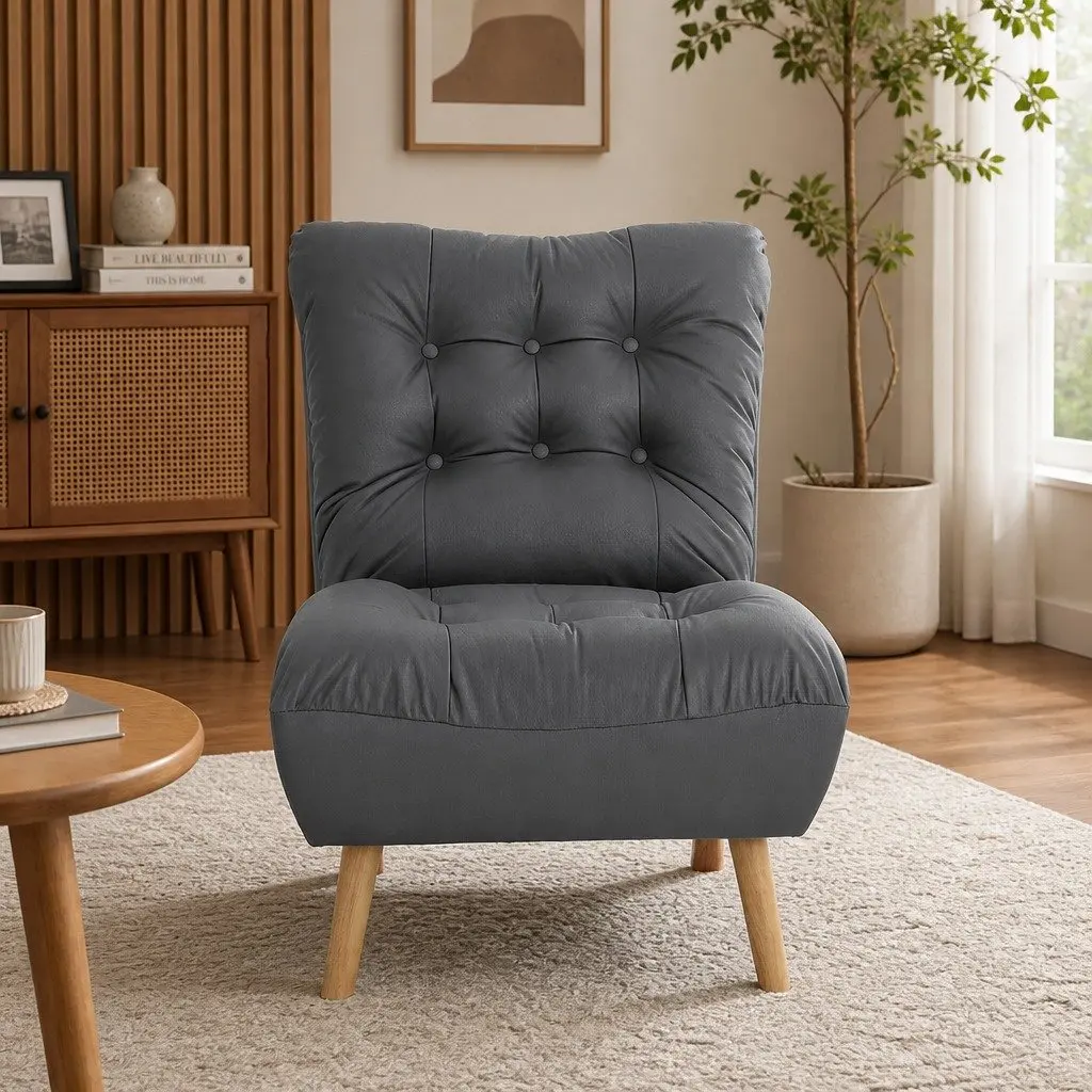 Accent Recliner Chair Living Room Adjustable Backrest Grey