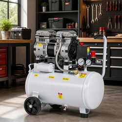 24L Oil-Free Air Compressor with Steel Tank and 0.75HP Power
