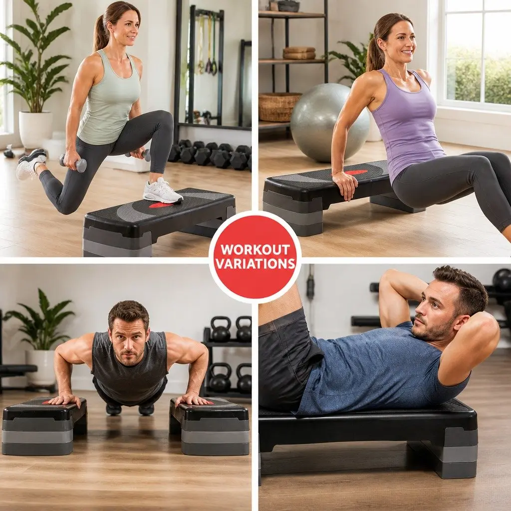 Aerobic Step Exercise Stepper 3 Level Adjustable Home Gym Training Fitness Bench